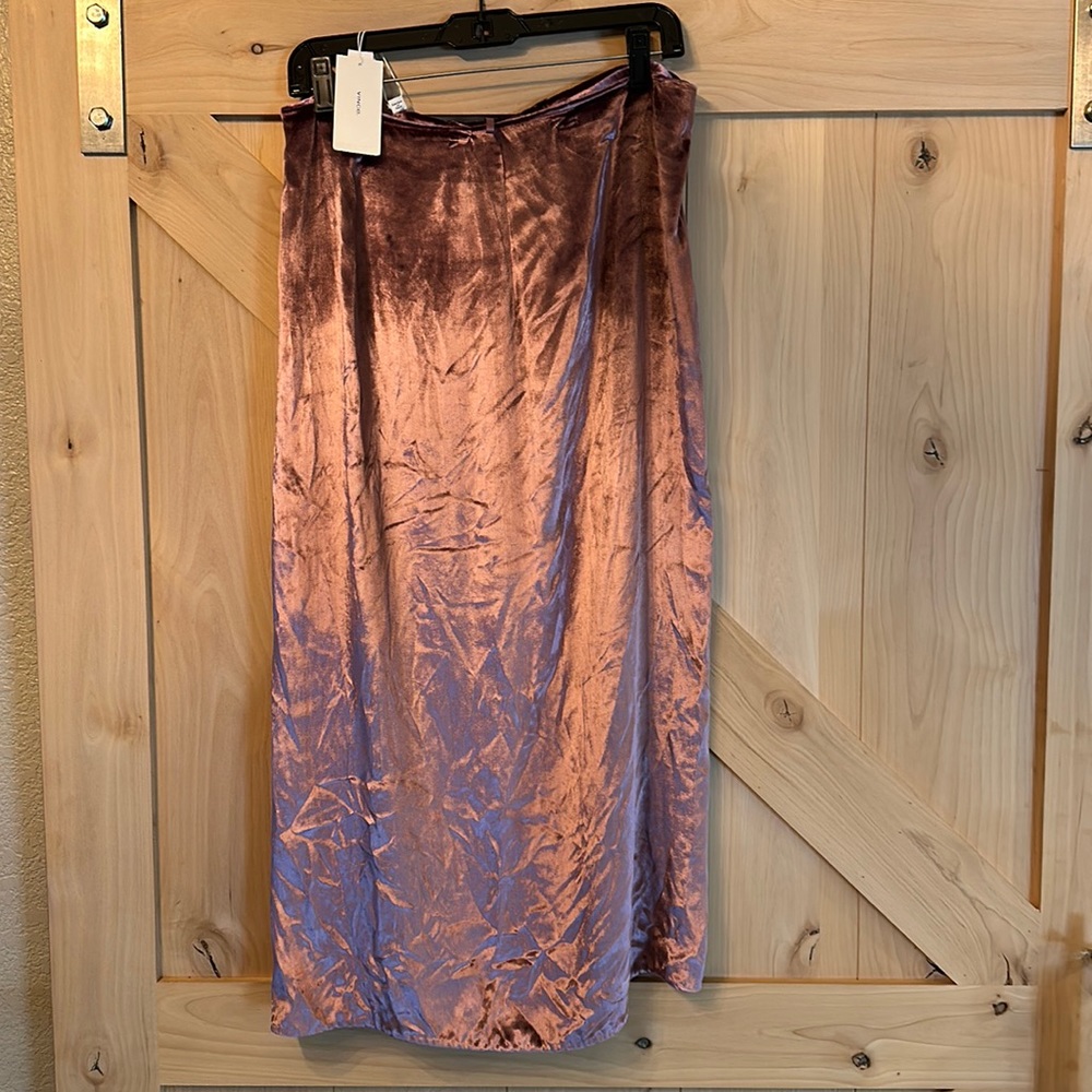 NWT Vince Velvet MIDI Skirt